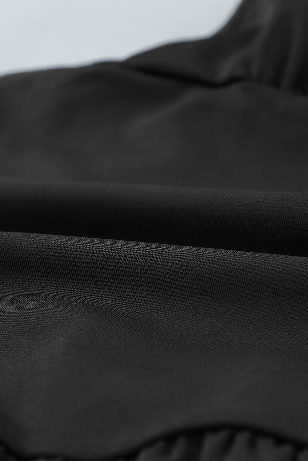 Black Strappy Neck Detail High Waist Swimsuit